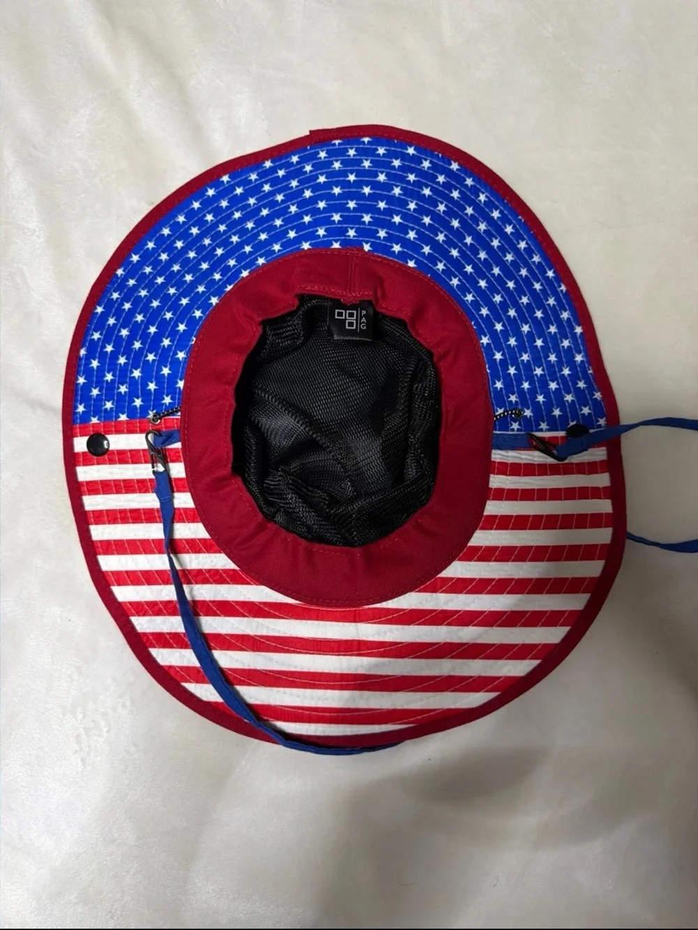Patriotic Sun Hat - Blue & Red Stars and Stripes